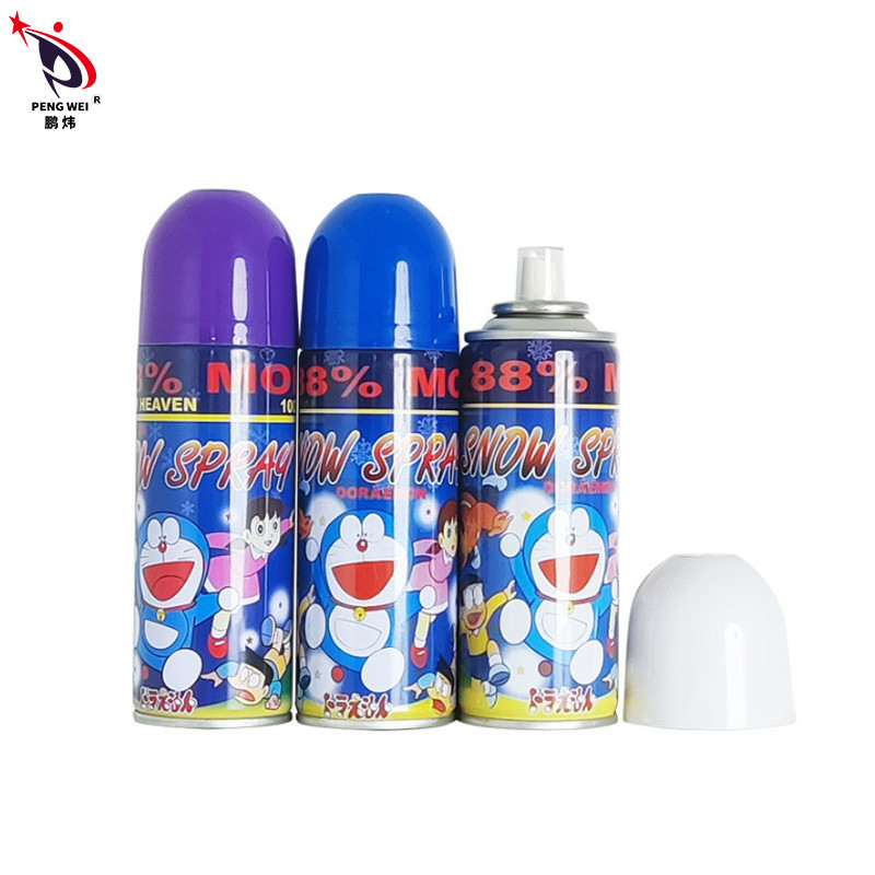 Fashion गैर ज्वलनशील रंगीन फ़ोम स्नो स्प्रे 250ml जन्मदिन के लिए